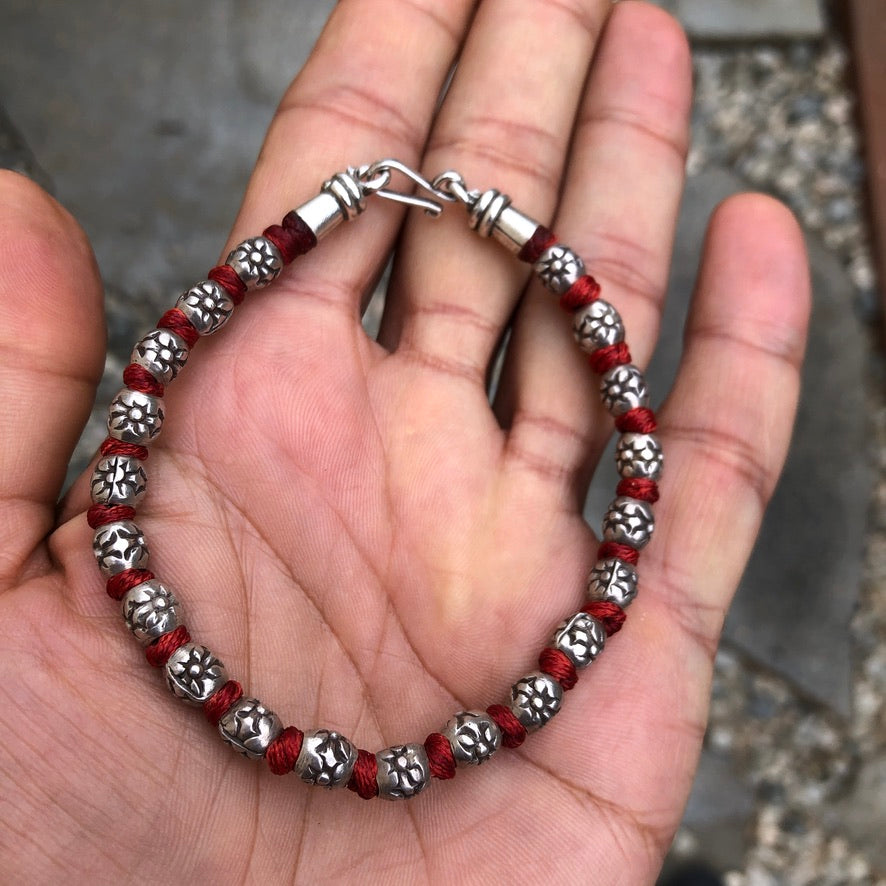 Silver Beaded Bracelet