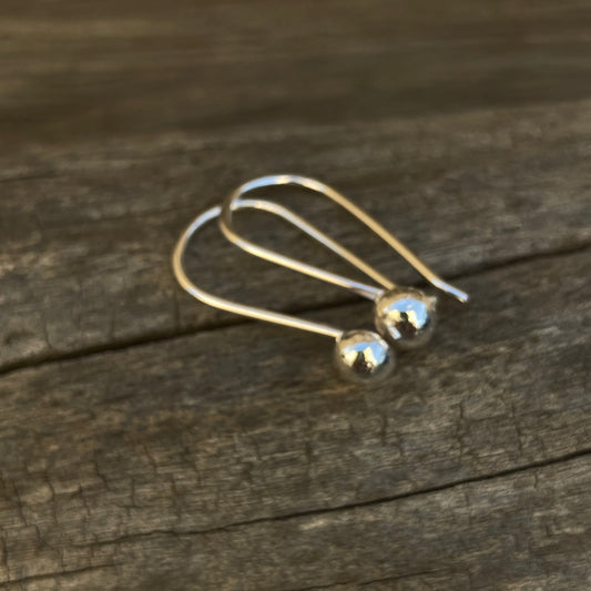 Reclaimed Ball Silver Earrings