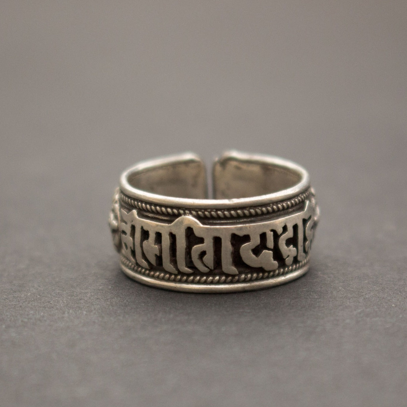 Mantra Sterling Silver Ring
