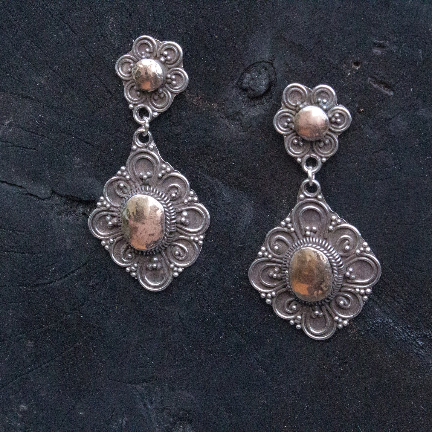 Sterling Silver Dangle Stud Earrings