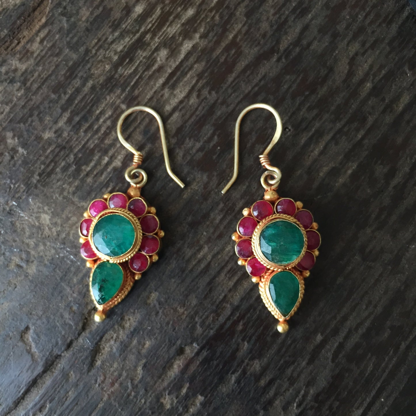 Ruby & Emerald Earring