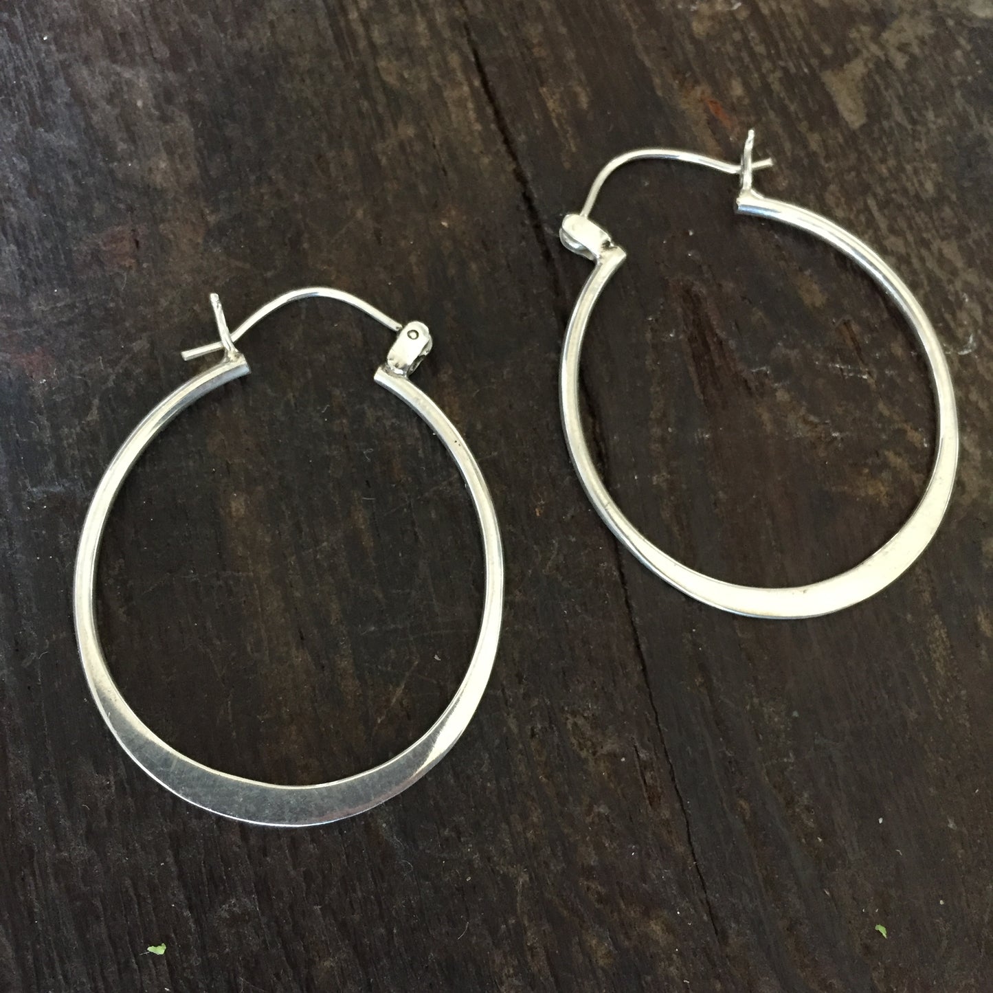 Simple Sterling Hoop Earrings