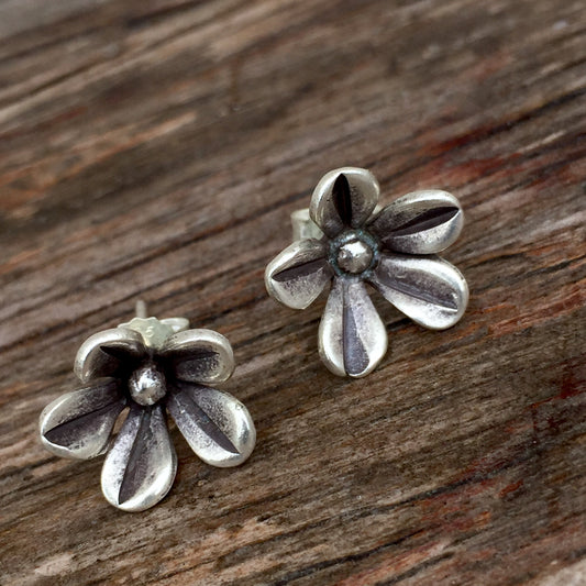 Flower Bud Stud Earrings