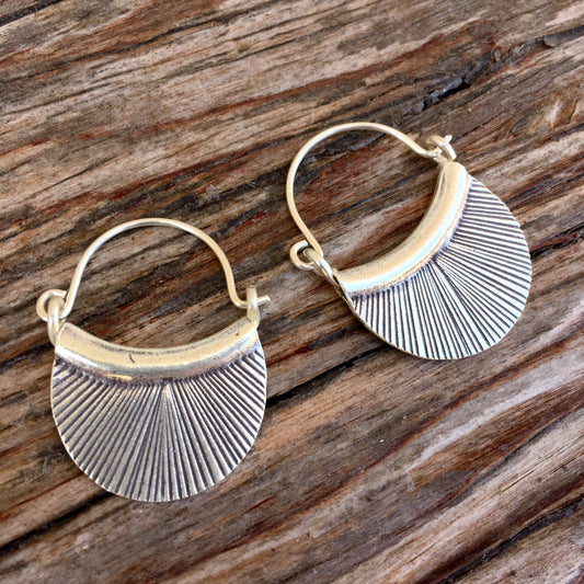 Half Moon Hoop Earrings