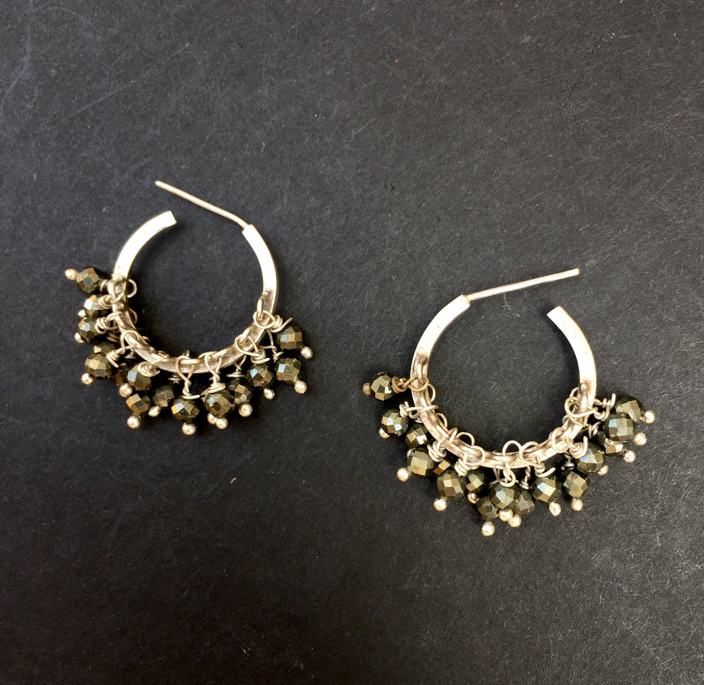 Pyrite Hoop Earrings