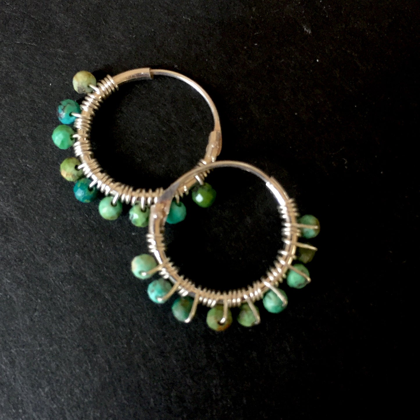 Turquoise Tiny Hoops