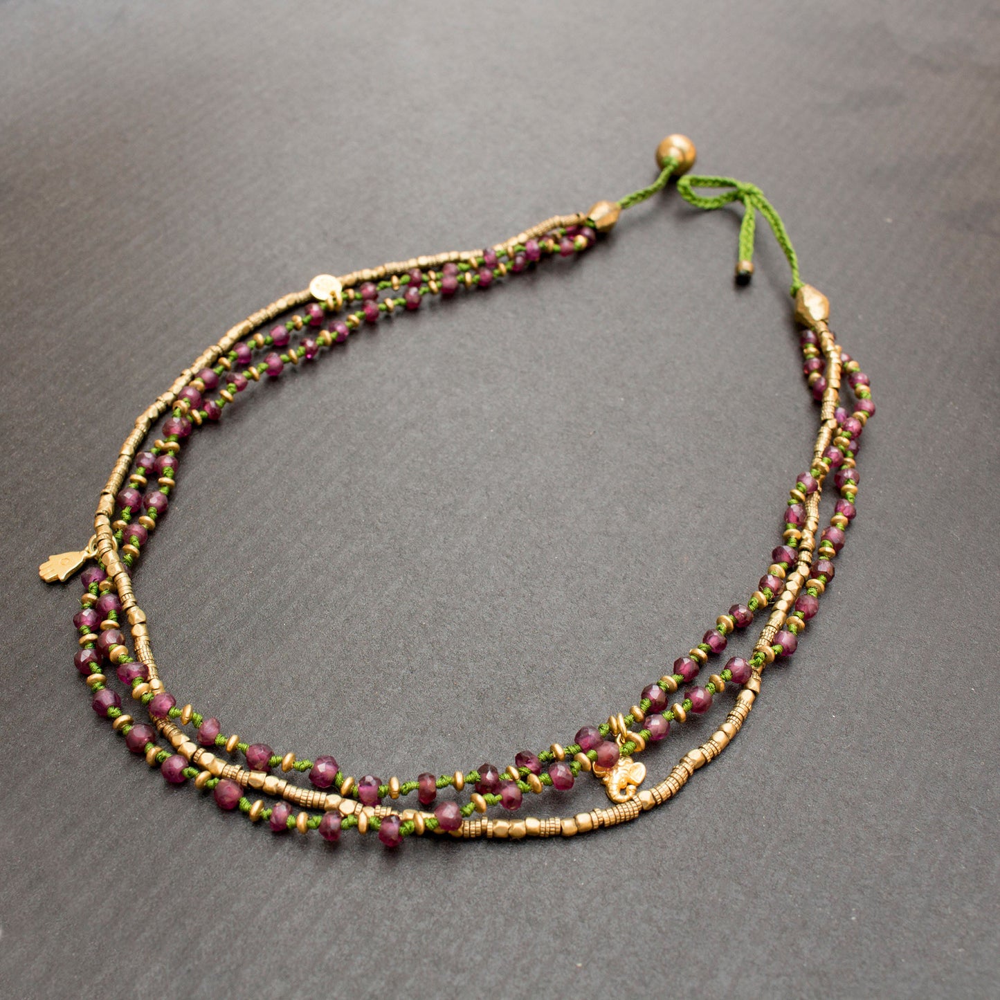 Multi strand Garnet Necklace
