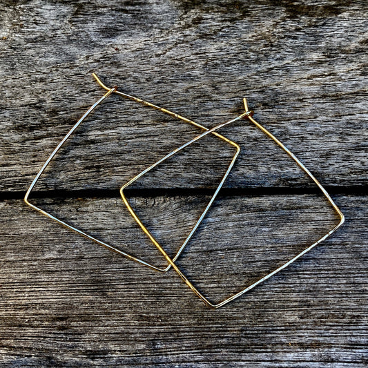 Square Gold Filled Hoops