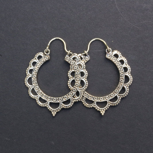 Brass hoops earrings