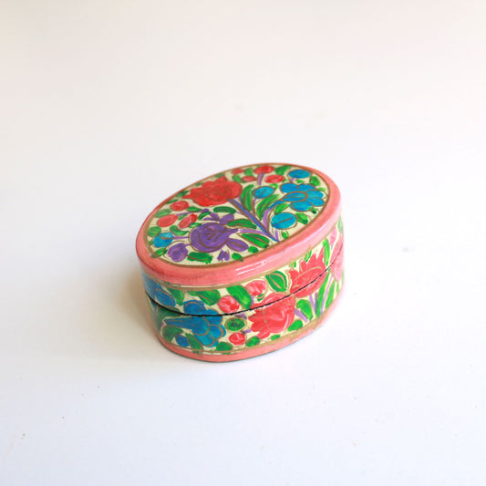 Hand painted paper mache box