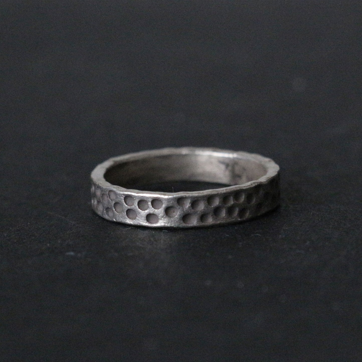 Hammered Sterling Band Ring