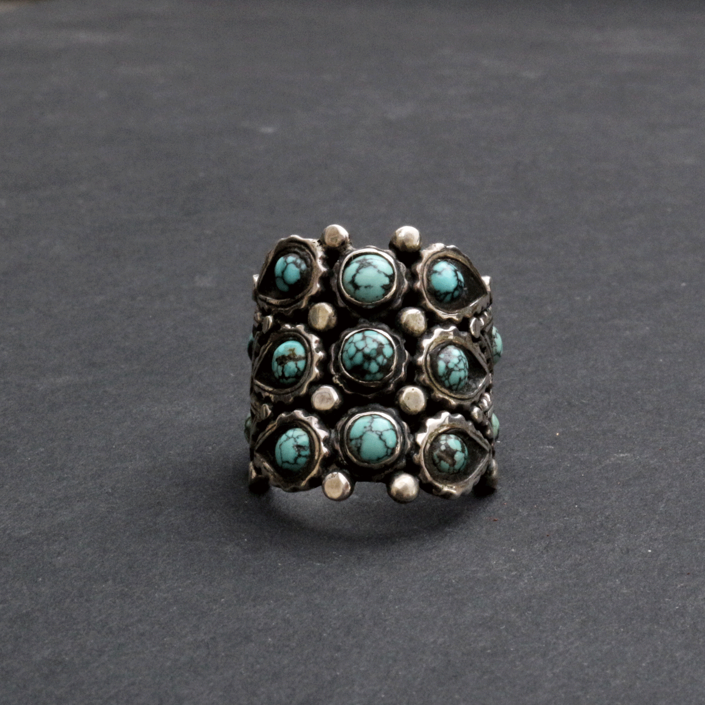 Turquoise Inlay Silver Ring