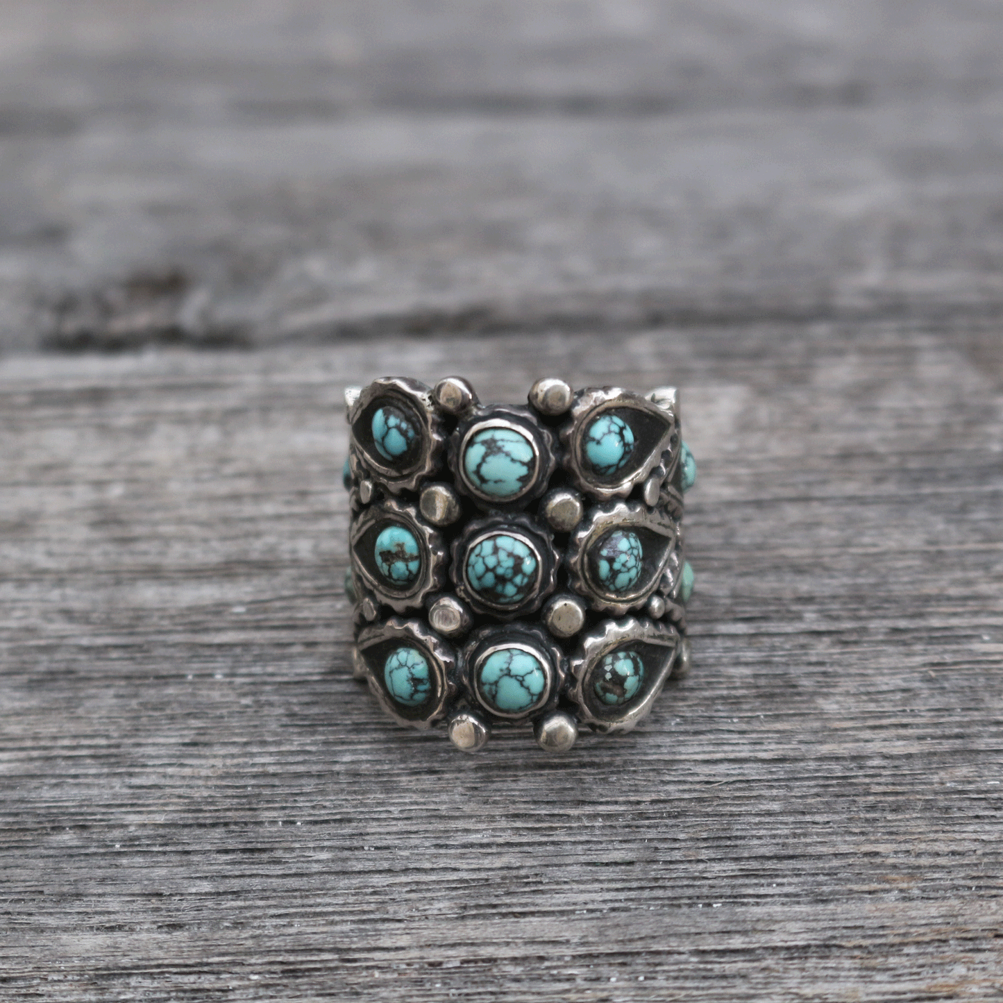 Turquoise Inlay Silver Ring