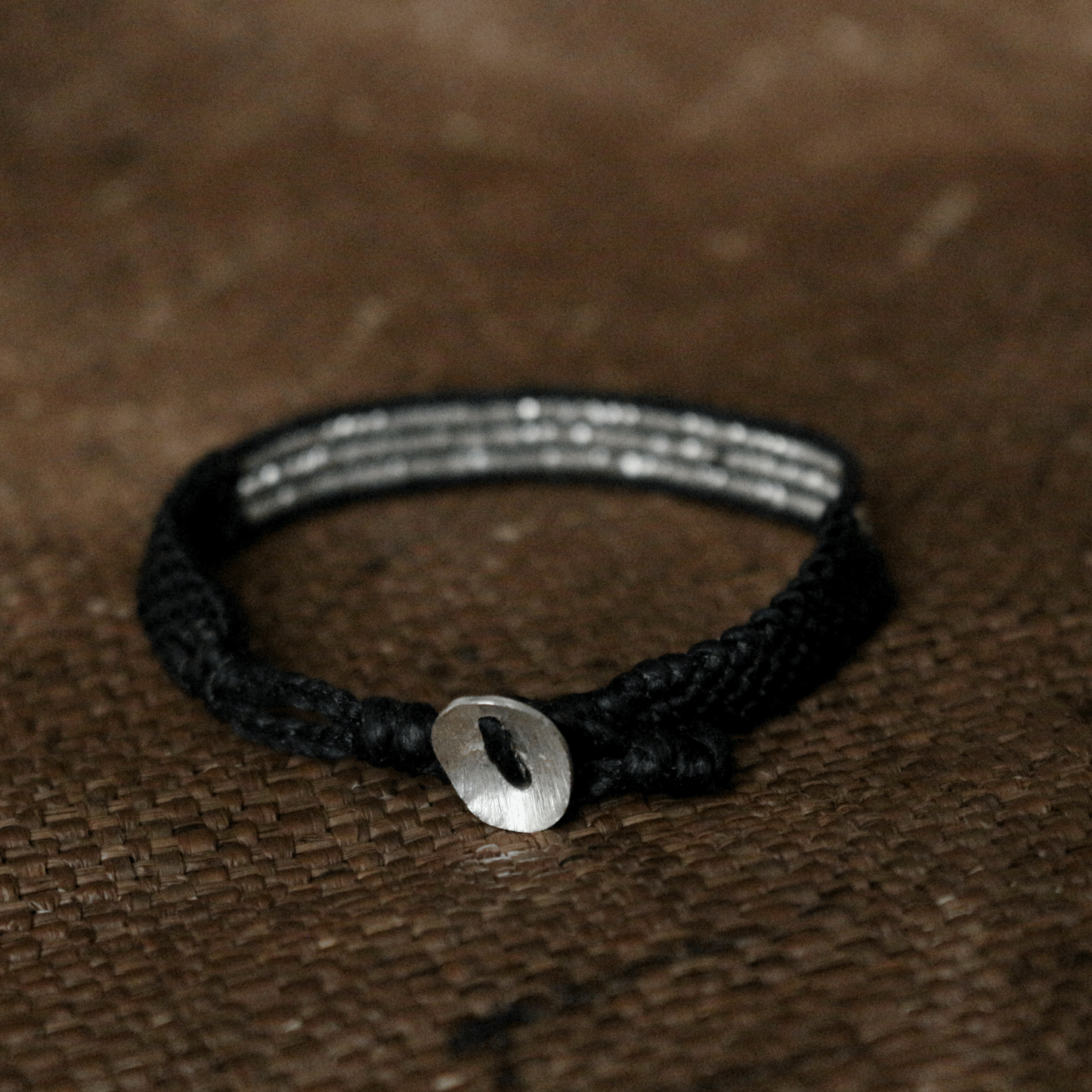Woven sterling silver bracelet