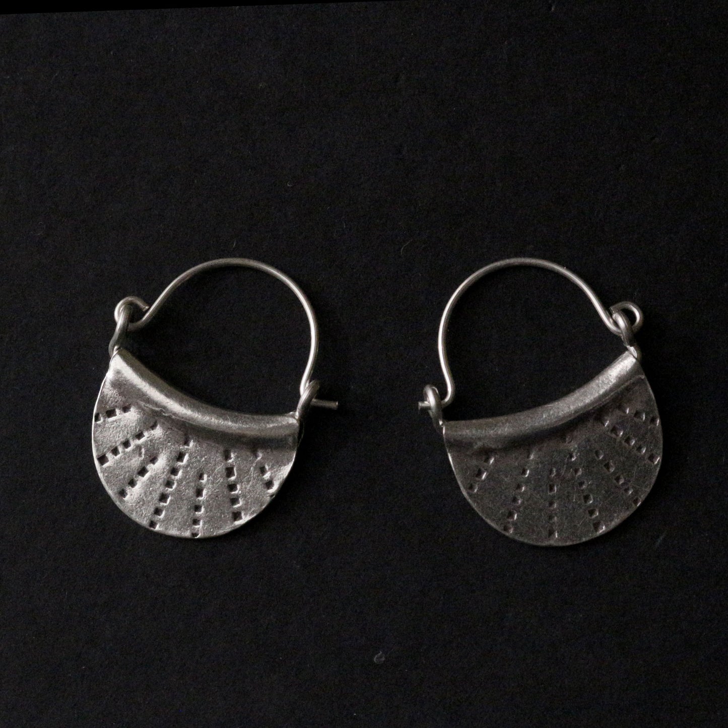 Dotted Half Moon Earrings