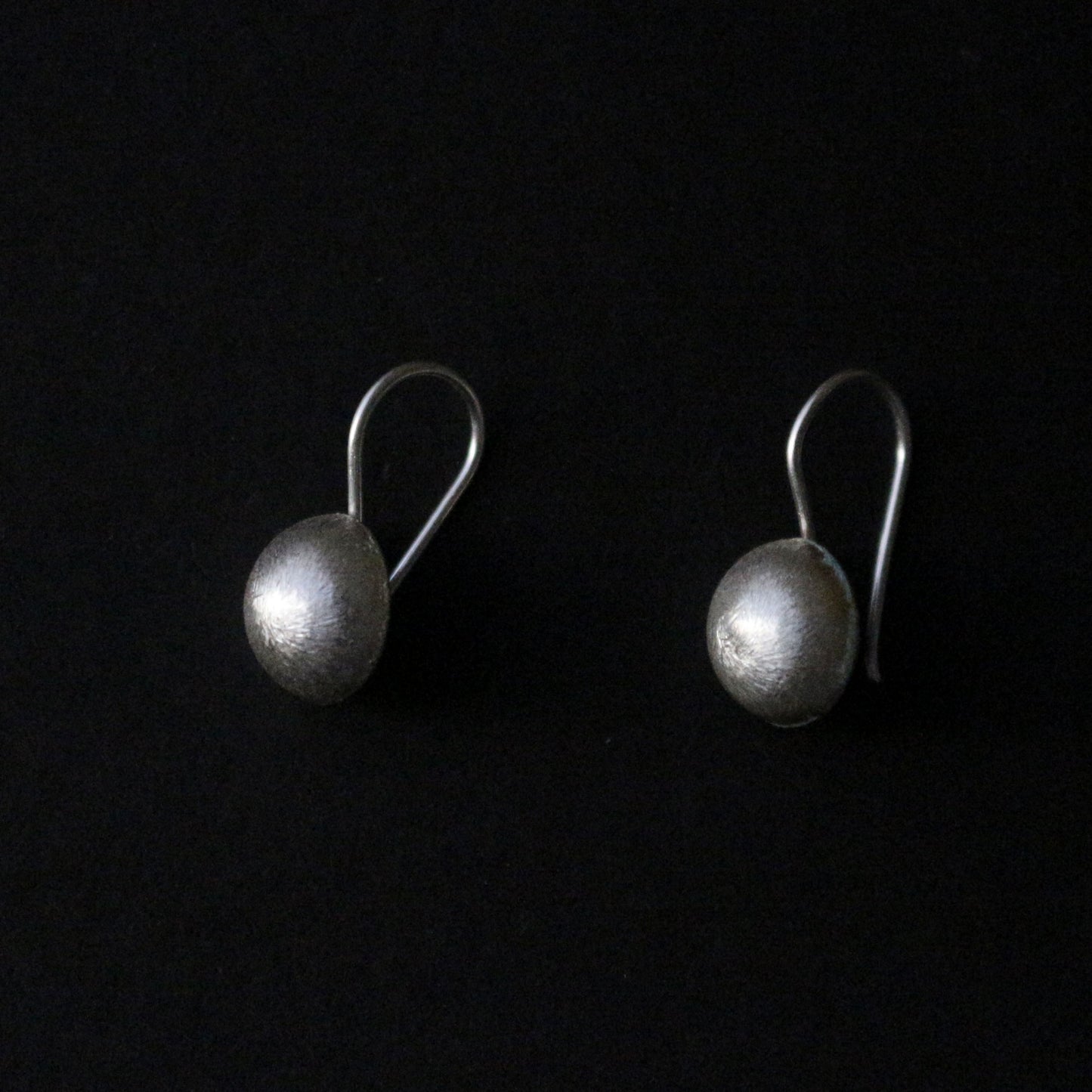 Half Silver Ball Earrings