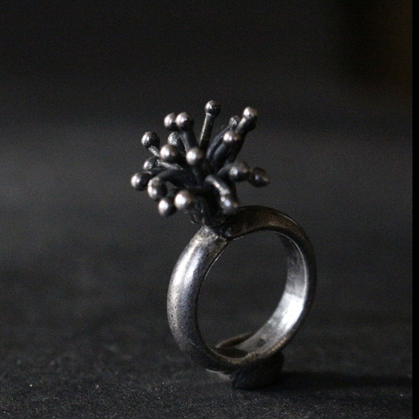 Sea Urchin Sterling Silver Ring
