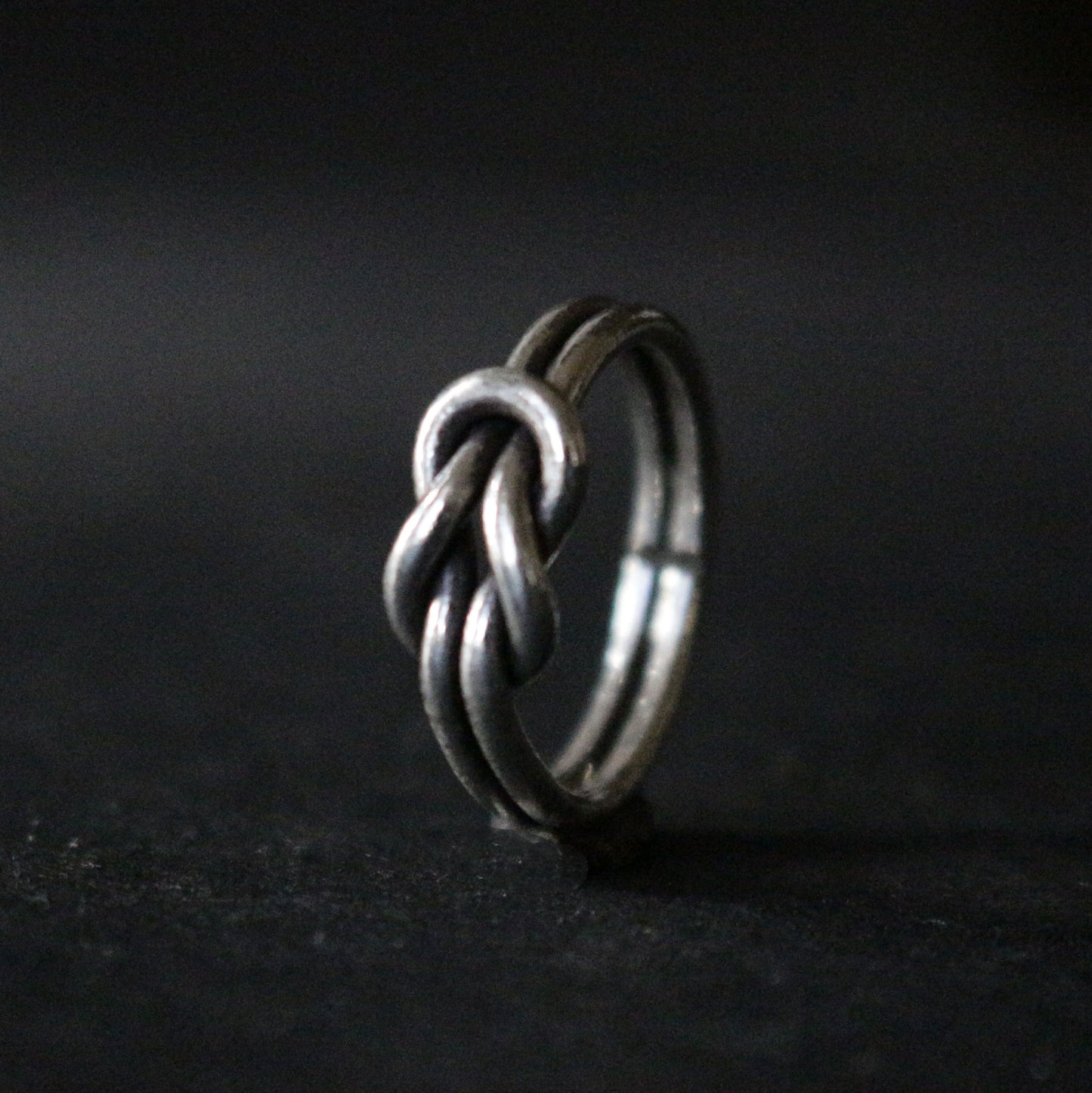 Double Knotted Silver Ring
