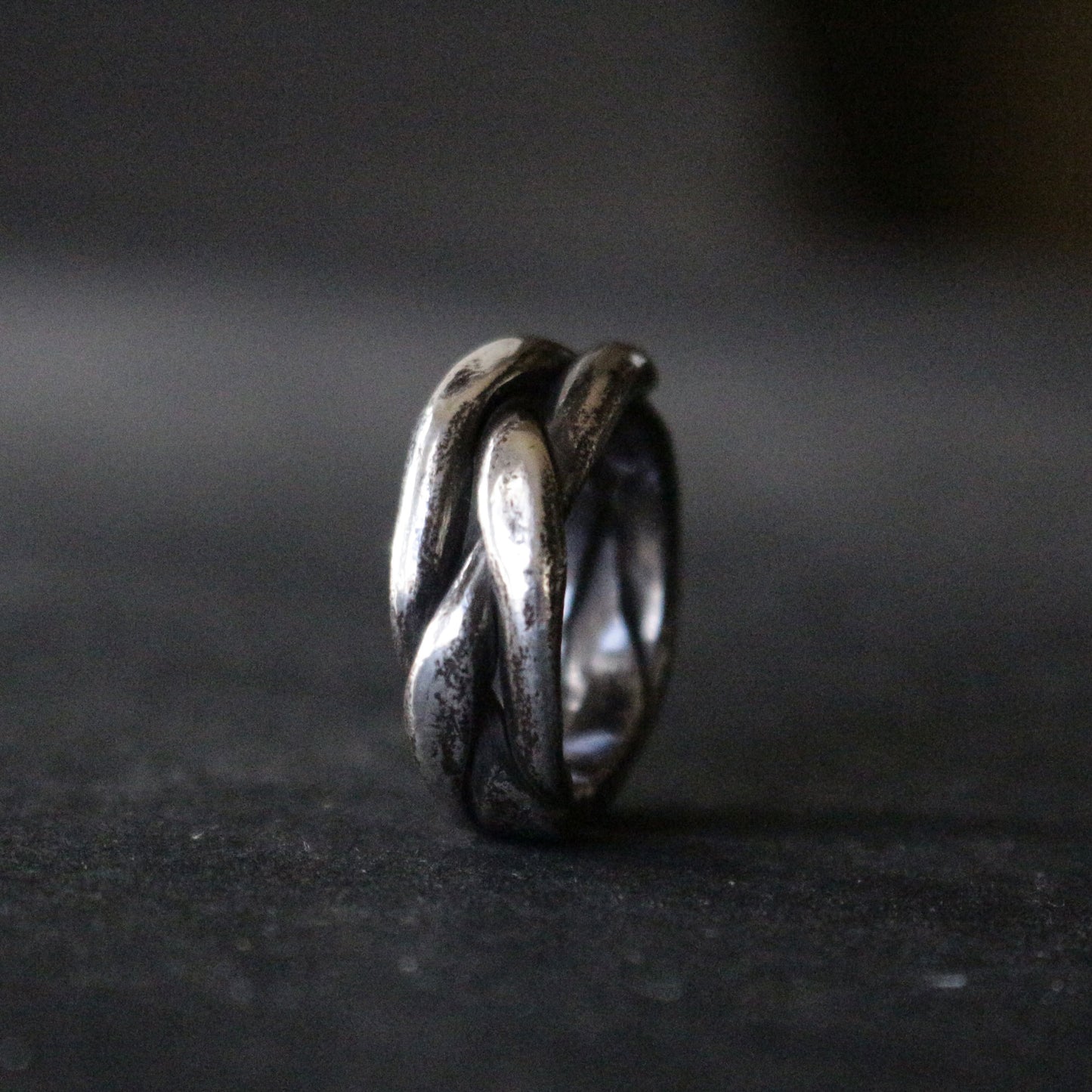 Braided Wide Band Sterling Ring