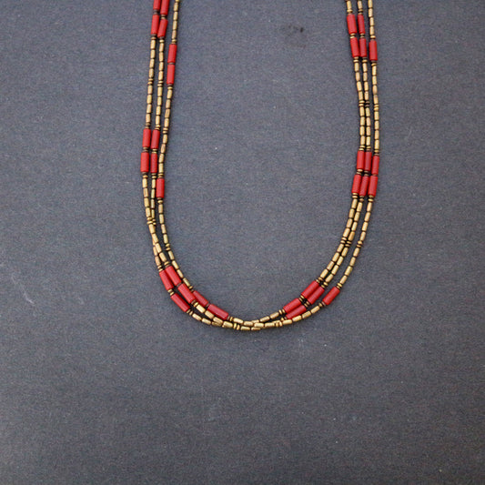 Three Strand Long Necklace