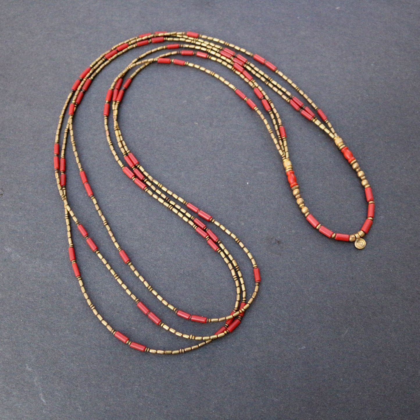 Three Strand Long Necklace