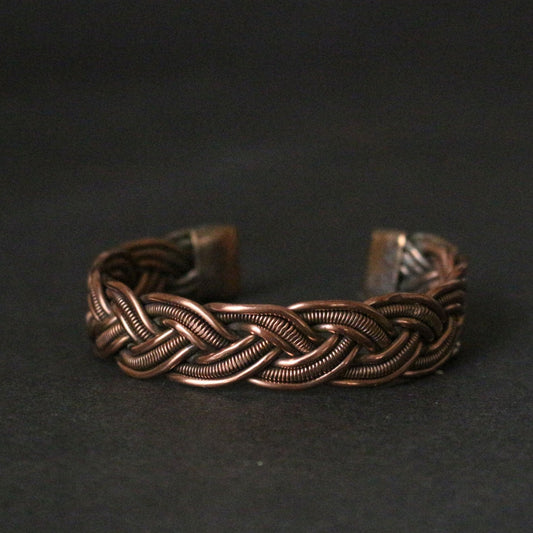 Braided Copper Cuff Bracelet