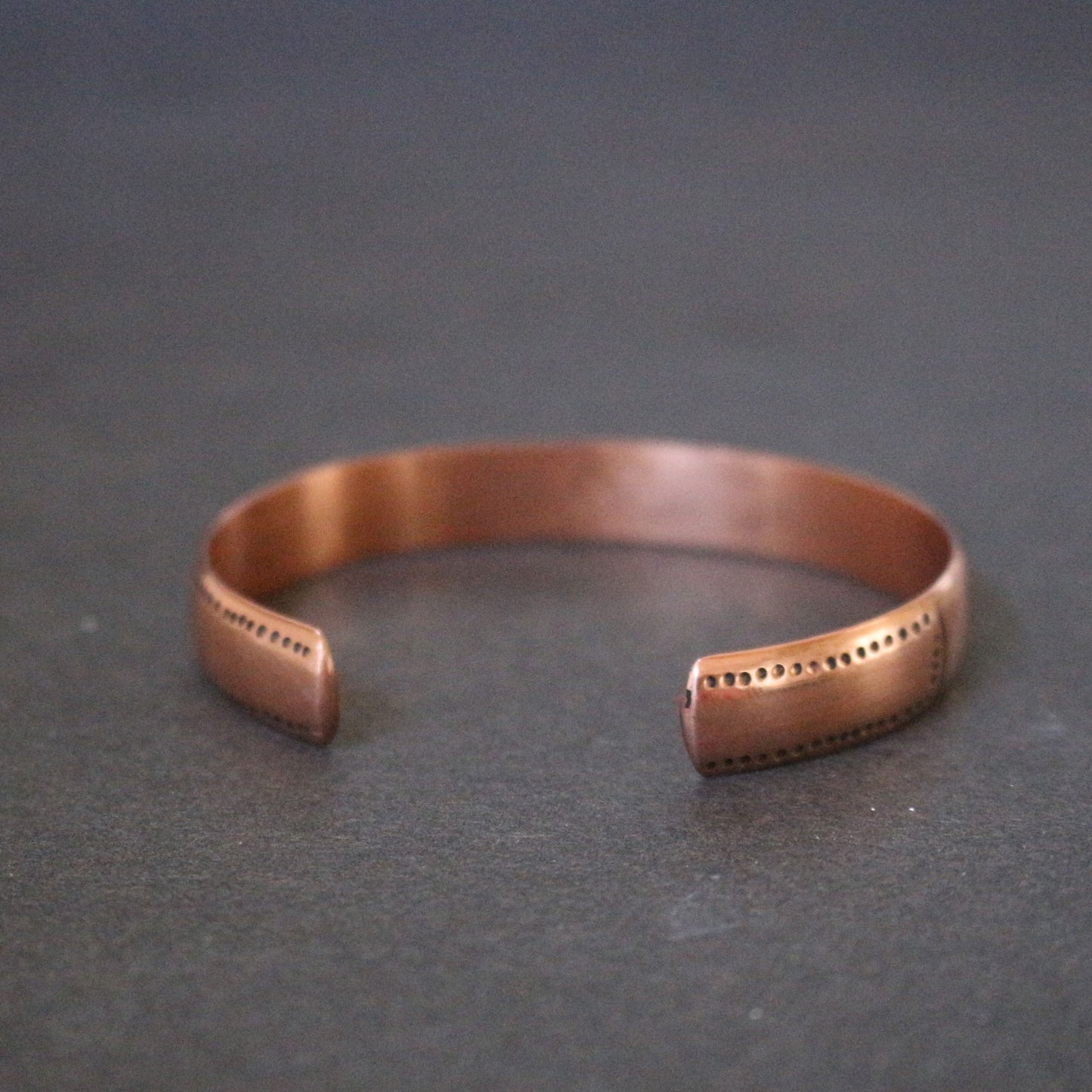 Etched Copper Om Bracelet