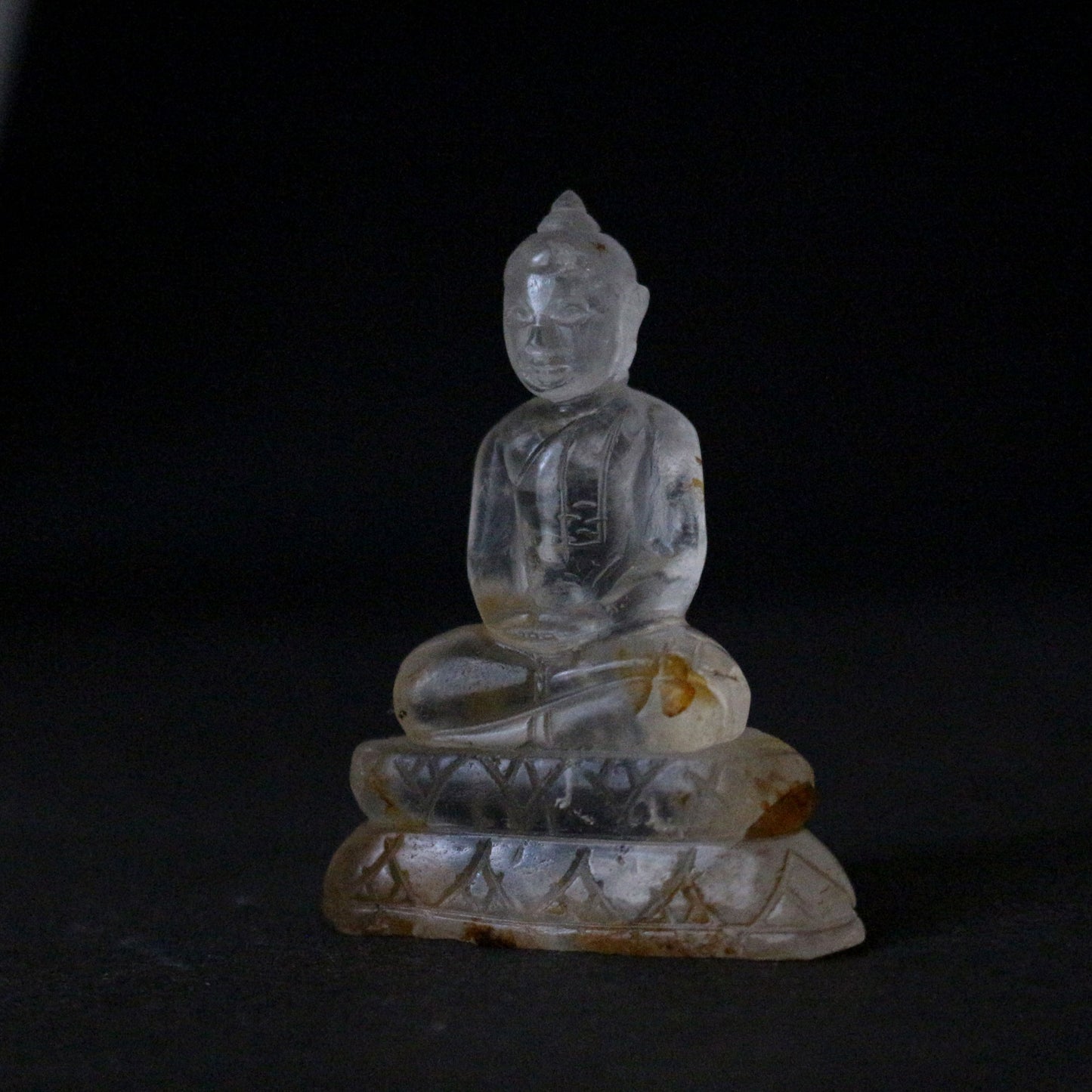 Natural Quartz Meditating Buddha