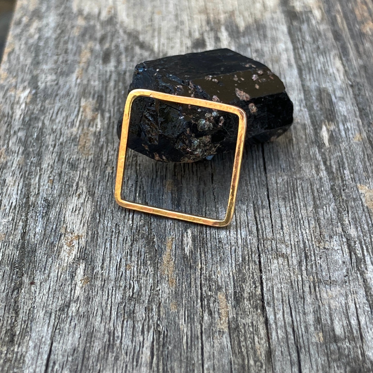 Gold filled square ring