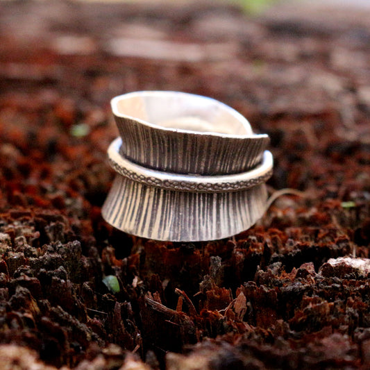 Stamped Silver ring