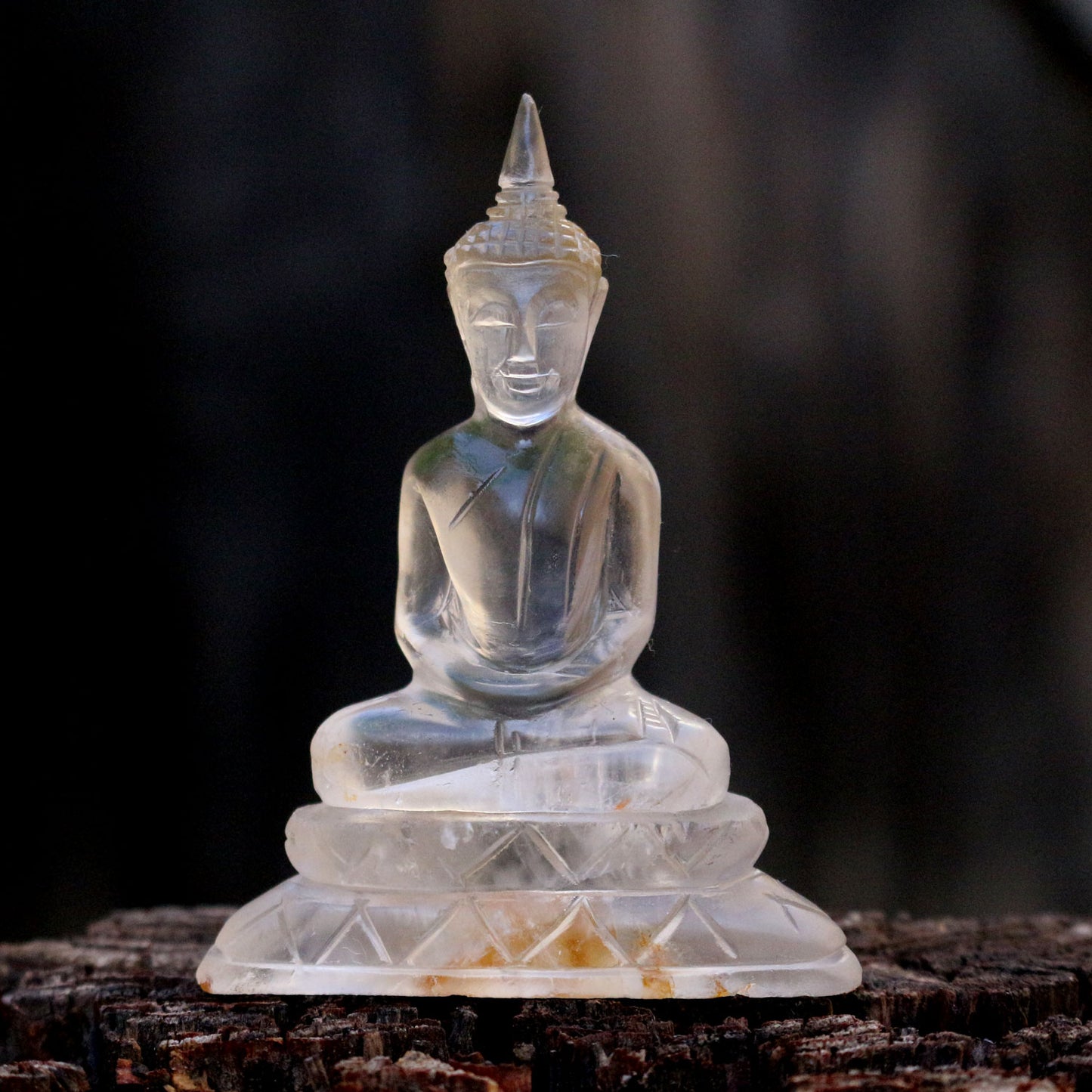 Clear Crystal Quartz Buddha