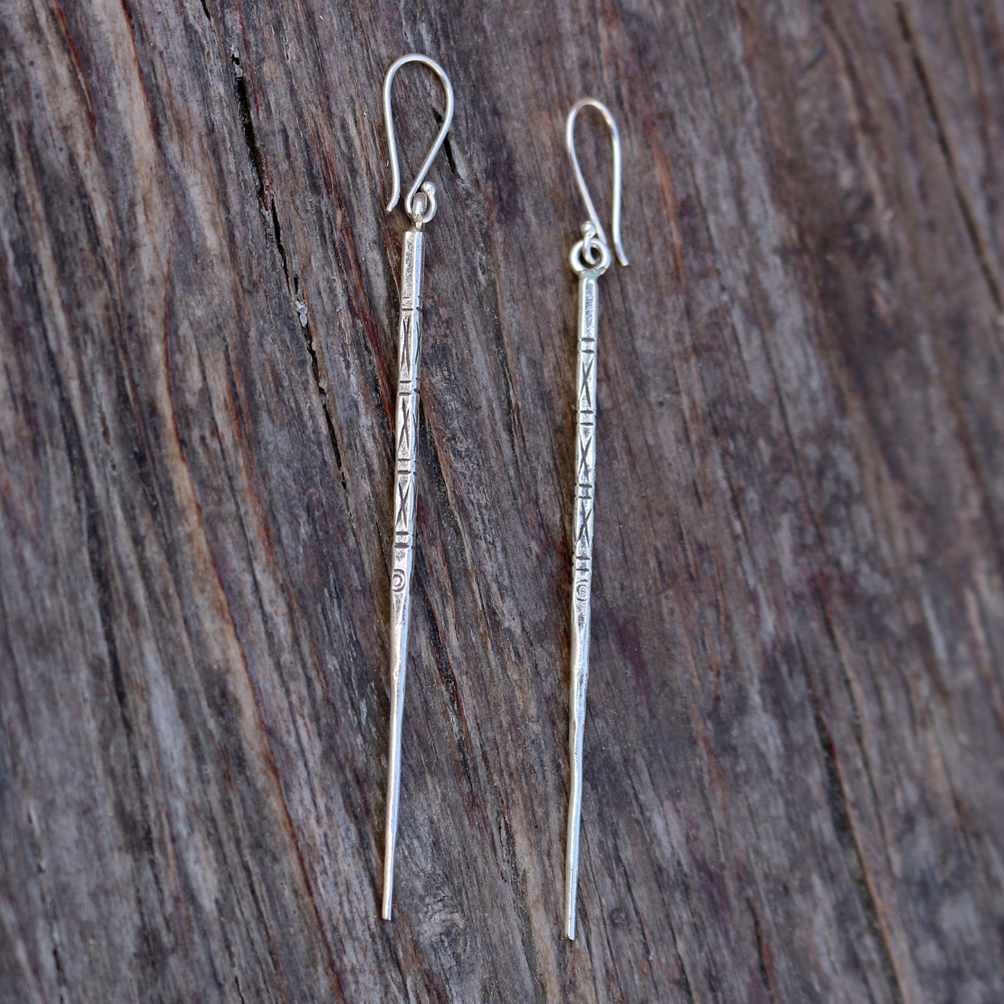 Sterling Silver Pin Earrings