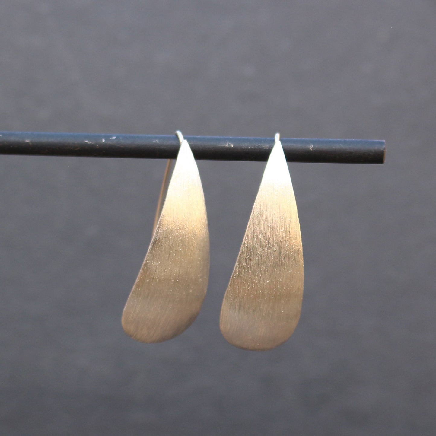 Brushed Hilltribe Silver Dangle Earrings