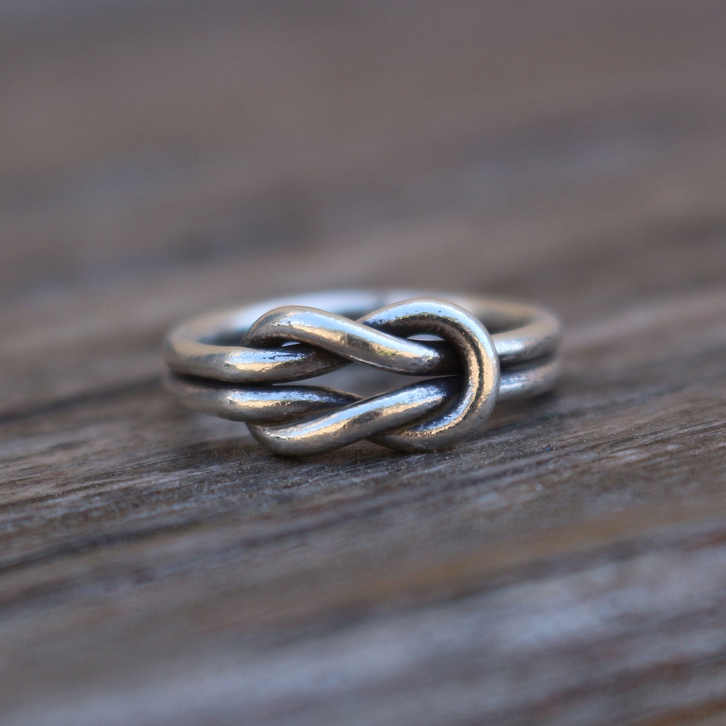 Double Knotted Silver Ring