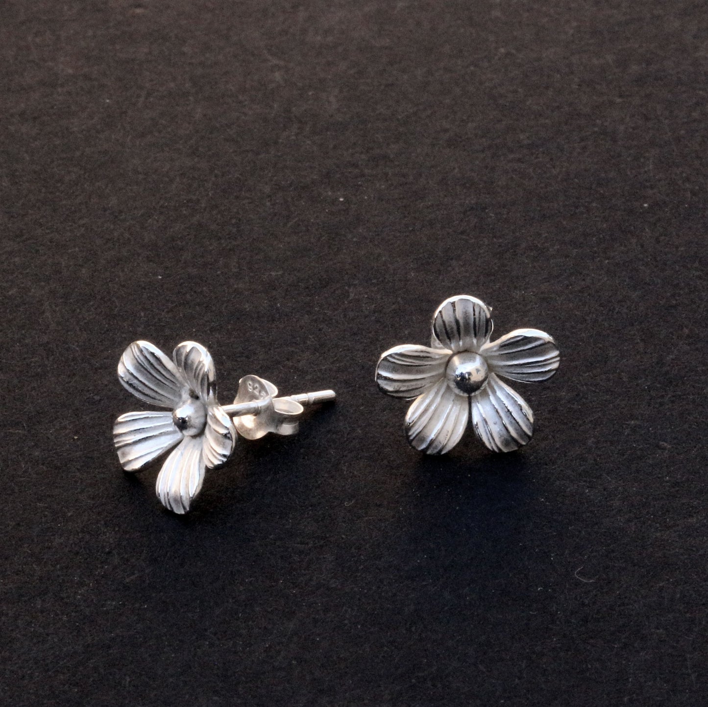 Flower Bud SilverStud Earrings