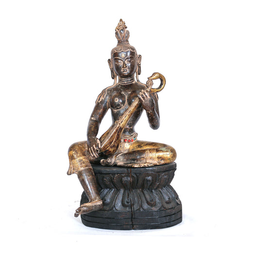 Saraswati Copper Statue