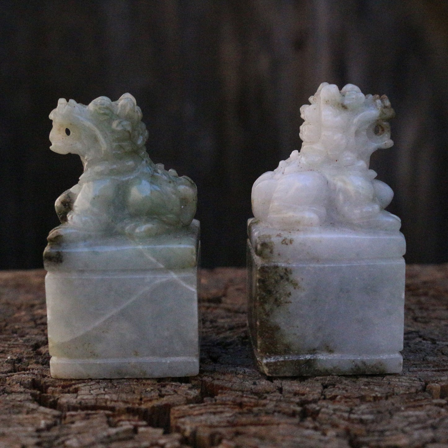 Jade Fu Dogs Figurine
