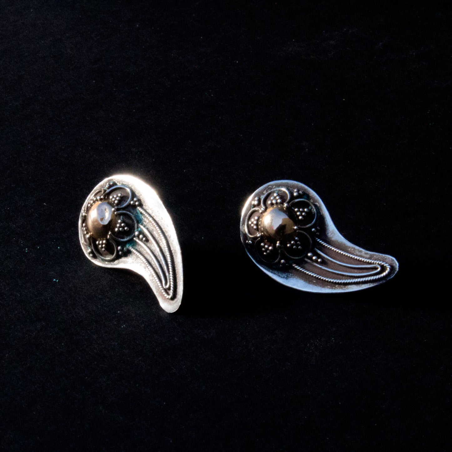 Balinese sterling silver stud earrings
