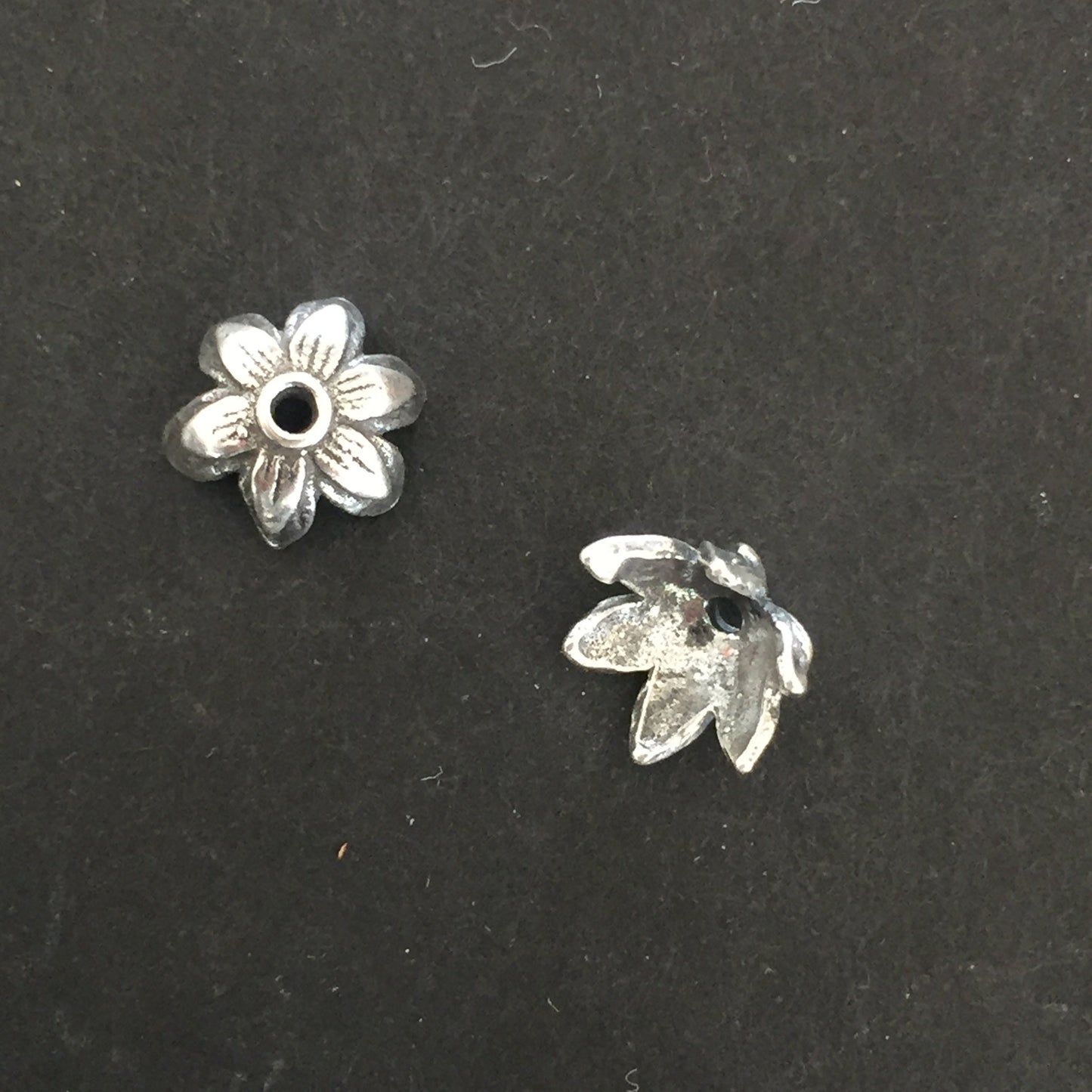 Pair Of Sterling Silver /Vermeil Bali Caps
