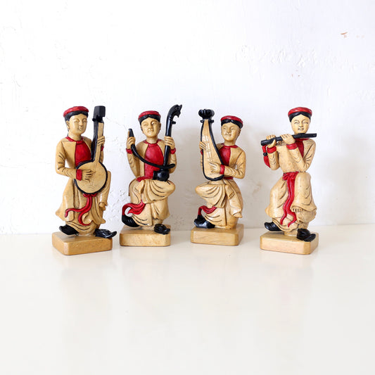 Hand Carved Musician Set