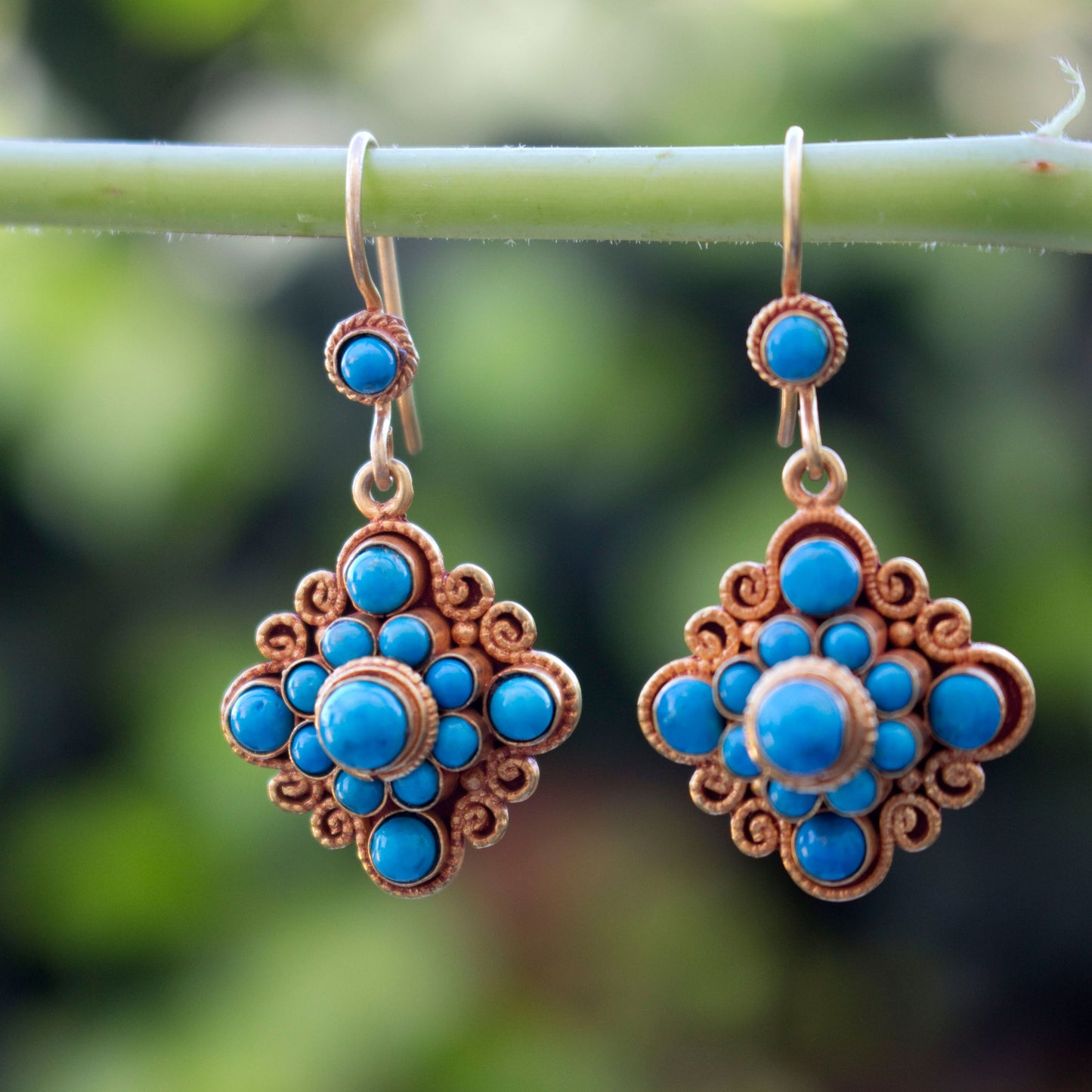 Turquoise Mandala Earrings - Trendivine
