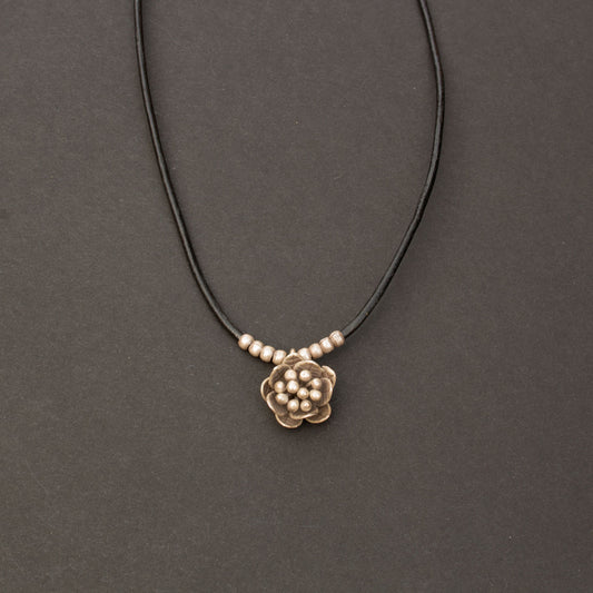 Lotus bud necklace