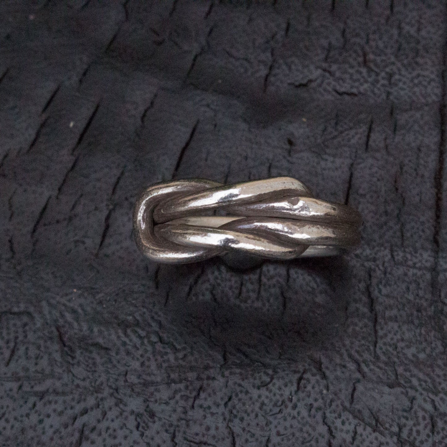 Love knot sterling silver ring