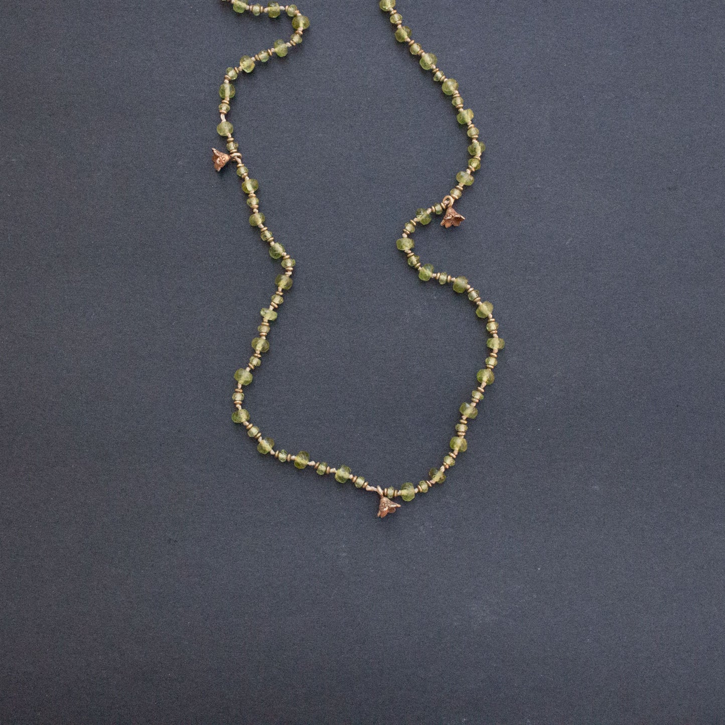 Peridot garden necklace