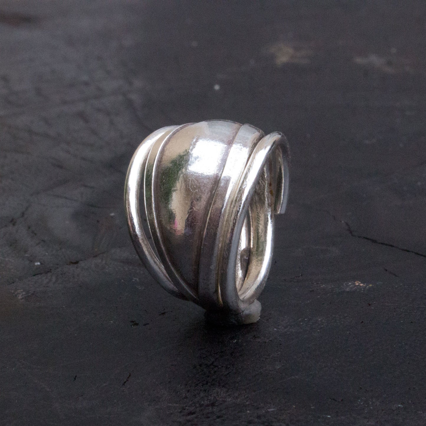 Silver Curve Ring