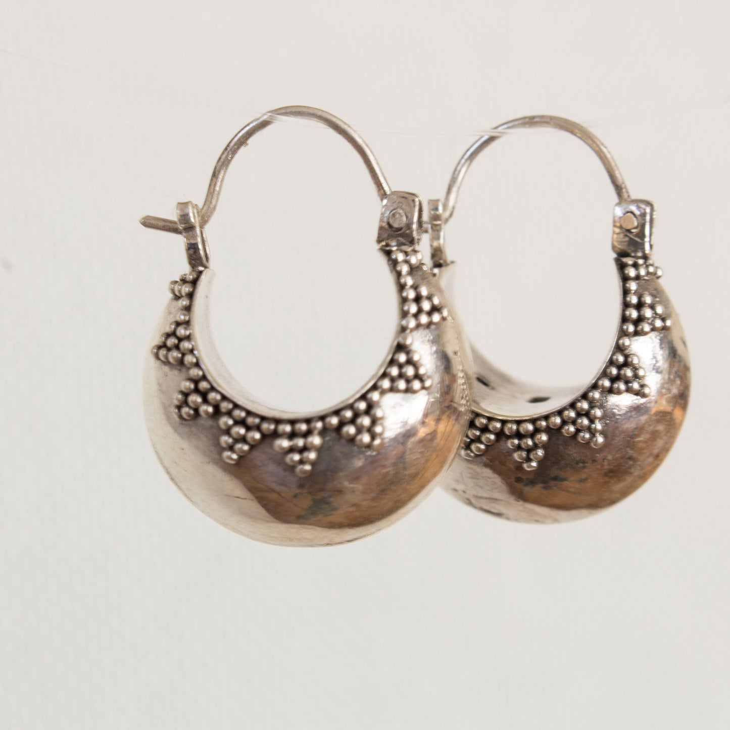 Geeta Sterling Silver Hoop Earrings