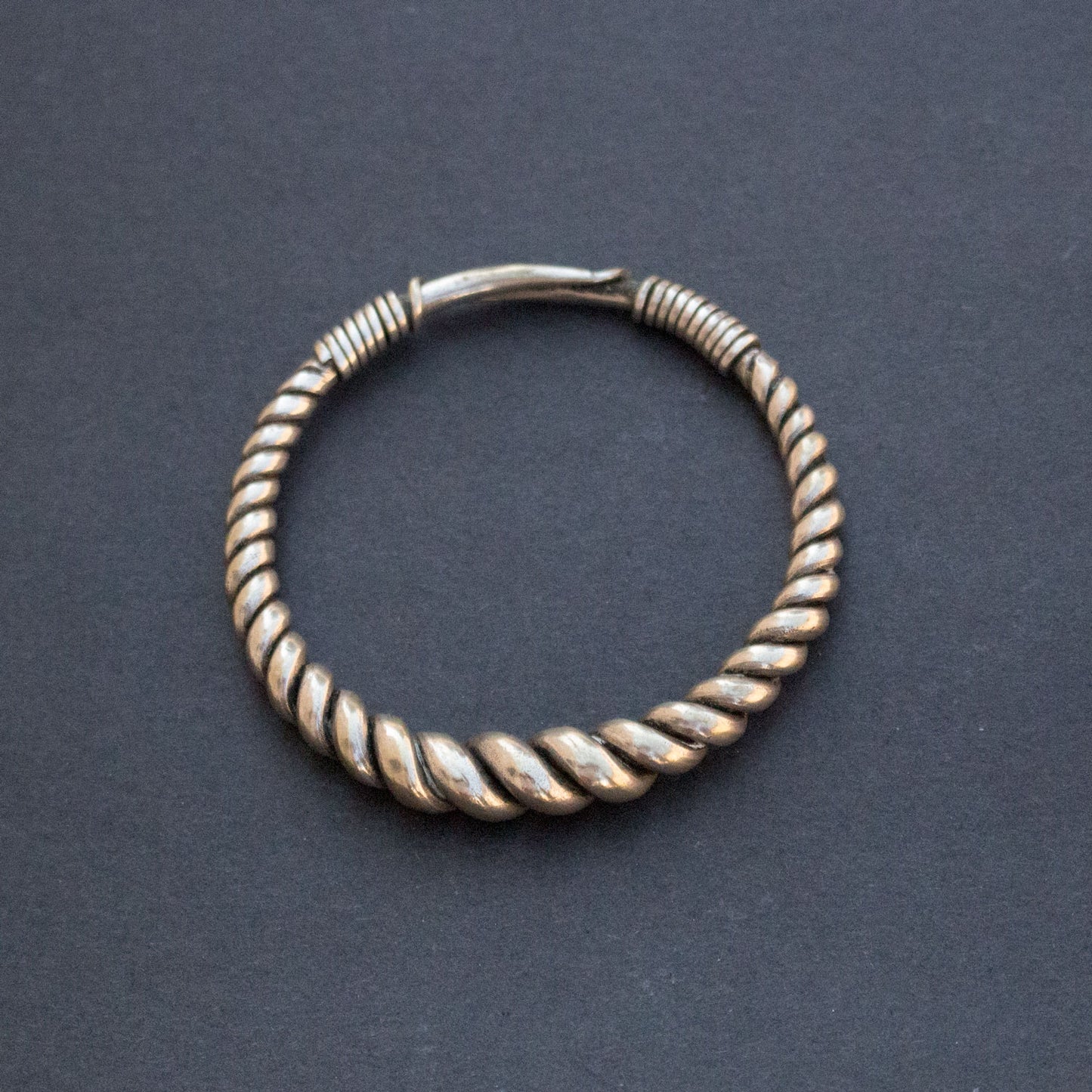 Vintage sterling silver twisted wire bangle