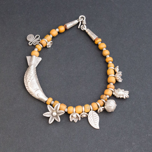 Sterling silver beads bracelet